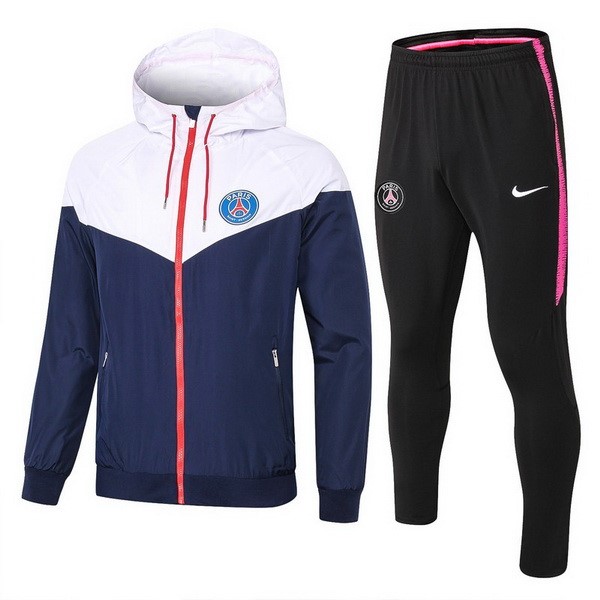 Windjacke Set Komplett Paris Saint Germain 2018-19 Blau Weiß Fussballtrikots Günstig